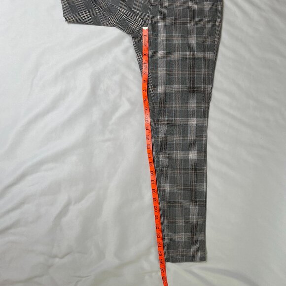 NWT Banana Republic Sloan Pant Size 00P Grey Yellow Plaid Stretch - Picture 8 of 11
